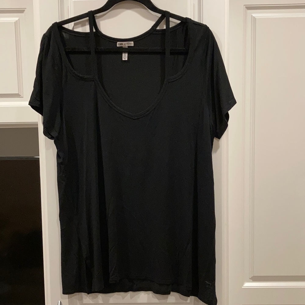 PINK super soft strap detail shirt L